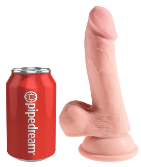 King Cock Plus model 6,5" z jądrami i przyssawką, jasny odcień skory 17 cm King Cock Plus model 6,5" z jądrami i przyssawką, jasny odcień skory 17 cm
