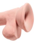 King Cock Plus model 6,5" z jądrami i przyssawką, jasny odcień skory 17 cm