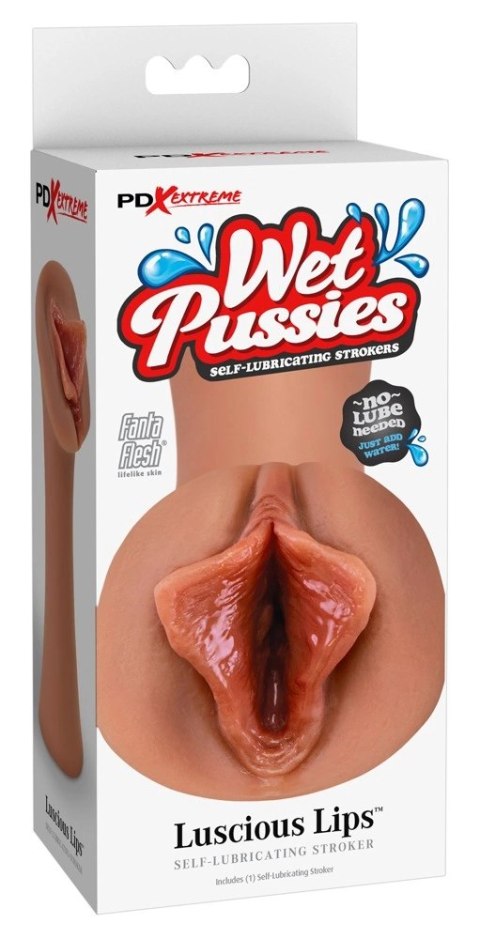 PDX Extreme Wet Pussies Luscious Lips brązowy model Fanta-Flesh 14cm PDX Extreme Wet Pussies Luscious Lips brązowy model Fanta-Flesh 14cm