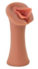 PDX Extreme Wet Pussies Luscious Lips brązowy model Fanta-Flesh 14cm