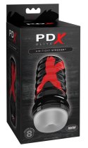 PDX Elite Air Tight Frosted - kompaktowa maszyna intymna, przezroczysta 19,1 cm