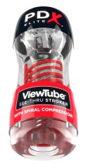 PDX Elite ViewTube 2 - Przezroczysta maszyna intymna spiralna 18 cm