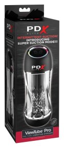 PDX Elite Viewtube Pro - Automatyczna maszyna intymna, przezroczysta, 23 cm