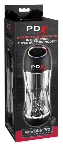 PDX Elite Viewtube Pro - Automatyczna maszyna intymna, przezroczysta, 23 cm