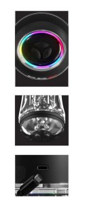 PDX Elite Viewtube Pro - Automatyczna maszyna intymna, przezroczysta, 23 cm