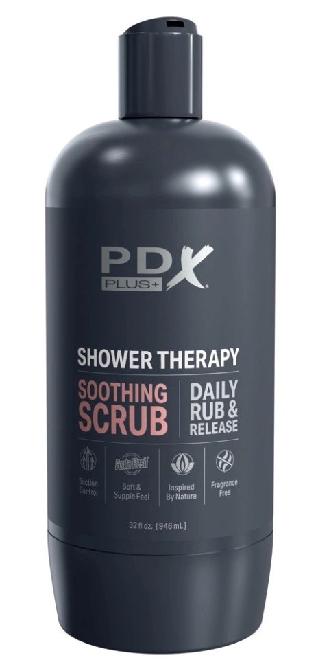 PDX Plug Shower Therapy Soothing Scrub - dyskretna maszyna intymna, tan PDX Plug Shower Therapy Soothing Scrub - dyskretna maszyna intymna, tan
