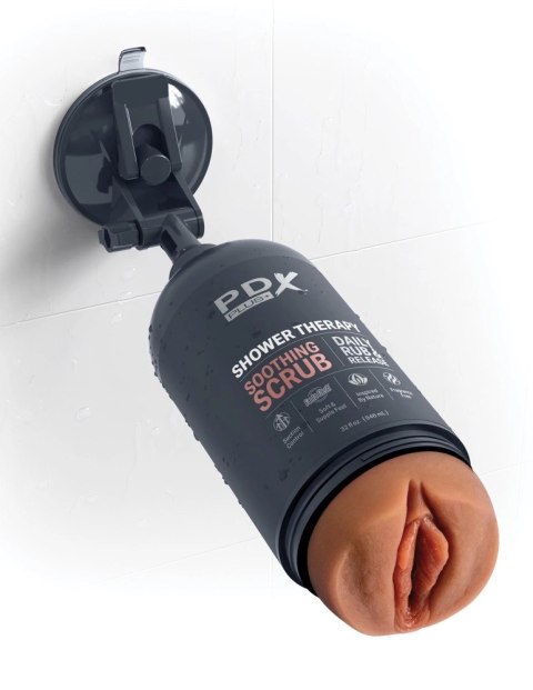 PDX Plug Shower Therapy Soothing Scrub - dyskretna maszyna intymna, tan PDX Plug Shower Therapy Soothing Scrub - dyskretna maszyna intymna, tan