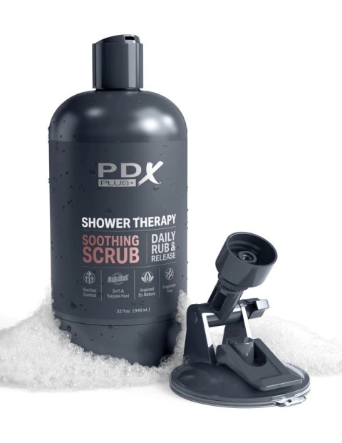 PDX Plug Shower Therapy Soothing Scrub - dyskretna maszyna intymna, tan PDX Plug Shower Therapy Soothing Scrub - dyskretna maszyna intymna, tan