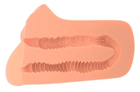 PDX Plus Fanta Flesh - model intymny dwukanałowy cielisty 16,5 cm PDX Plus Fanta Flesh - model intymny dwukanałowy cielisty 16,5 cm