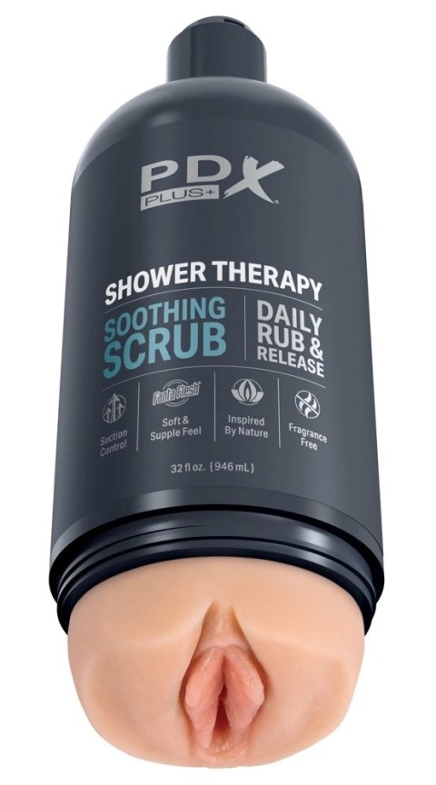 PDX Plus Shower Soothing Scrub - Dyskretna maszyna intymna, butelka szamponu, 20,7 cm PDX Plus Shower Soothing Scrub - Dyskretna maszyna intymna, butelka szamponu, 20,7 cm