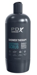 PDX Plus Shower Soothing Scrub - Dyskretna maszyna intymna, butelka szamponu, 20,7 cm