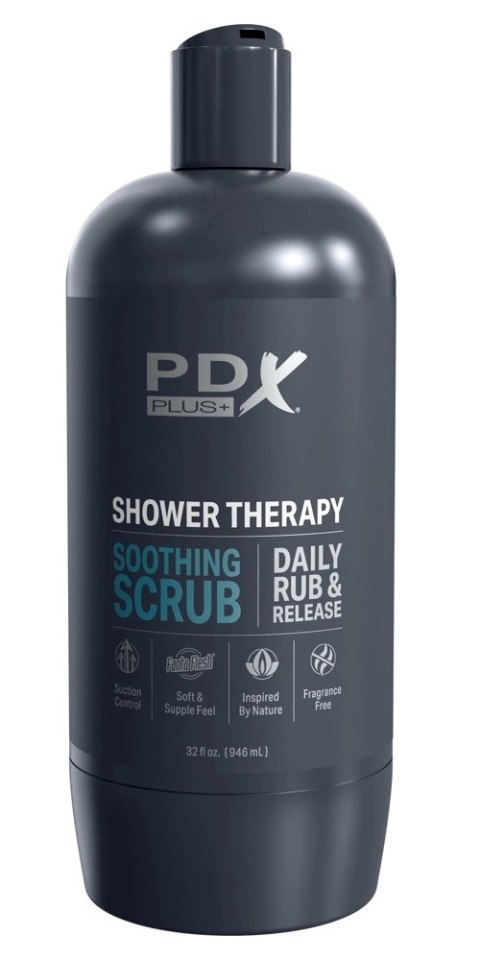 PDX Plus Shower Soothing Scrub - Dyskretna maszyna intymna, butelka szamponu, 20,7 cm PDX Plus Shower Soothing Scrub - Dyskretna maszyna intymna, butelka szamponu, 20,7 cm