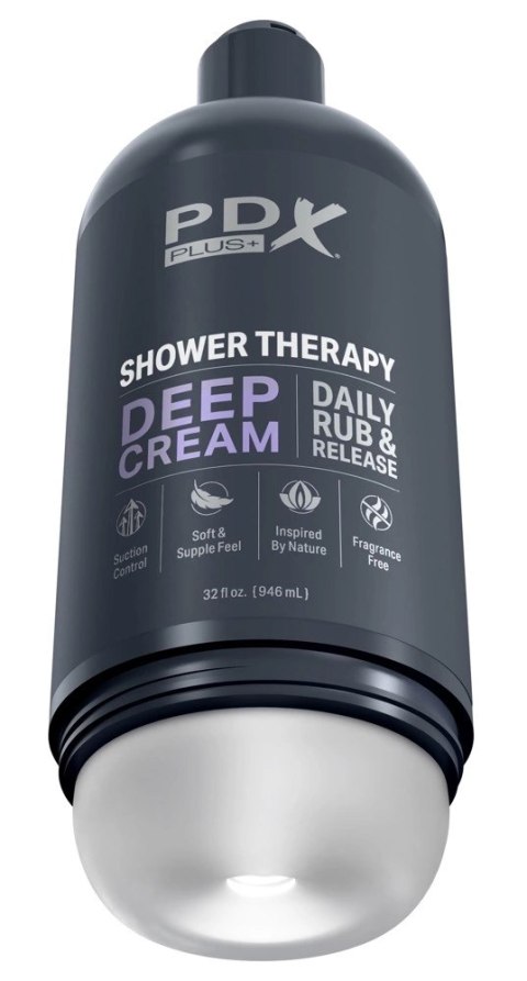 PDX Plus Shower Therapy Deep Cream - dyskretny model intymny szampon 20,7 cm PDX Plus Shower Therapy Deep Cream - dyskretny model intymny szampon 20,7 cm