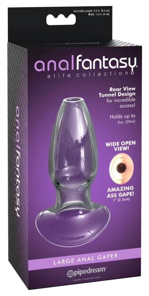 Pipedream Anal Fantasy szklany korek tunelowy z zatyczką 10,9 cm Pipedream Anal Fantasy szklany korek tunelowy z zatyczką 10,9 cm