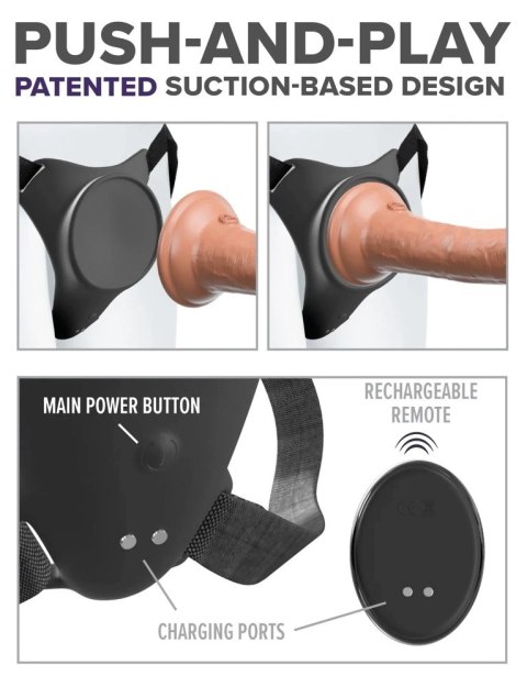 Pipedream Body Dock G-Spot Pro Uprząż z Wibracjami i Pilotem, czarna Pipedream Body Dock G-Spot Pro Uprząż z Wibracjami i Pilotem, czarna
