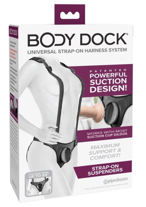 Pipedream Body Dock Strap-On Uprząż z Regulowanymi Szelkami 61-137 cm Pipedream Body Dock Strap-On Uprząż z Regulowanymi Szelkami 61-137 cm