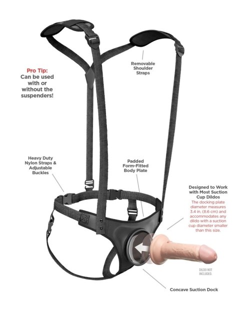 Pipedream Body Dock Strap-On Uprząż z Regulowanymi Szelkami 61-137 cm Pipedream Body Dock Strap-On Uprząż z Regulowanymi Szelkami 61-137 cm