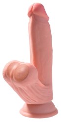Pipedream King Cock Plus 18 cm jasny - model z kulkami i przyssawką