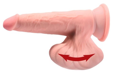 Pipedream King Cock Plus 18 cm jasny - model z kulkami i przyssawką Pipedream King Cock Plus 18 cm jasny - model z kulkami i przyssawką