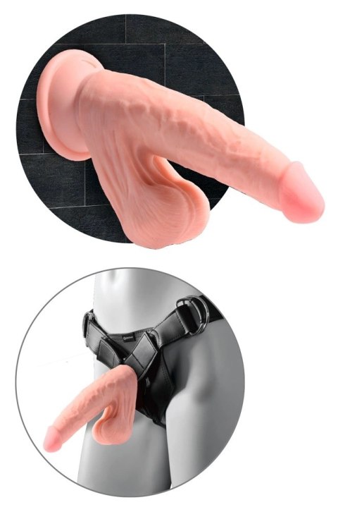 Pipedream King Cock Plus 22,9 cm Jasny - model z przyssawką i kulkami Pipedream King Cock Plus 22,9 cm Jasny - model z przyssawką i kulkami