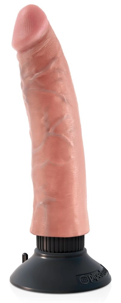 Pipedream King Cock Wibrator z Przyssawką 18 cm Jasny Skory PVC Pipedream King Cock Wibrator z Przyssawką 18 cm Jasny Skory PVC