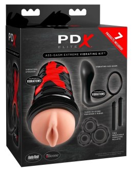 Pipedream PDX Elite 7-elementowy zestaw do masażu i stymulacji, silikon