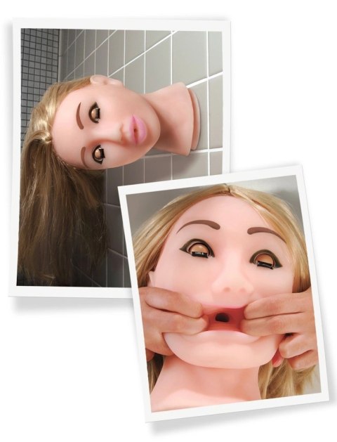 Pipedream PET model głowy z systemem ust, długie włosy, przyssawka Pipedream PET model głowy z systemem ust, długie włosy, przyssawka