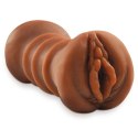 Pipedream PET model podwojny brązowy - ręczna maszyna intymna TPE 14,8 cm