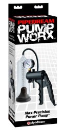 Pipedream Pump Worx Max-Precision - przezroczysta pompa powietrzna 22,5 cm