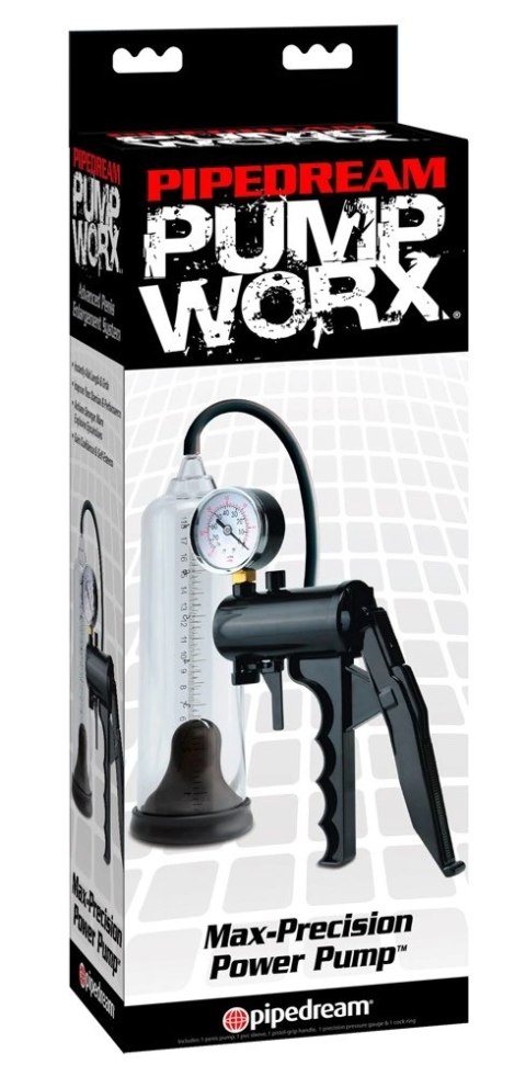 Pipedream Pump Worx Max-Precision - przezroczysta pompa powietrzna 22,5 cm Pipedream Pump Worx Max-Precision - przezroczysta pompa powietrzna 22,5 cm