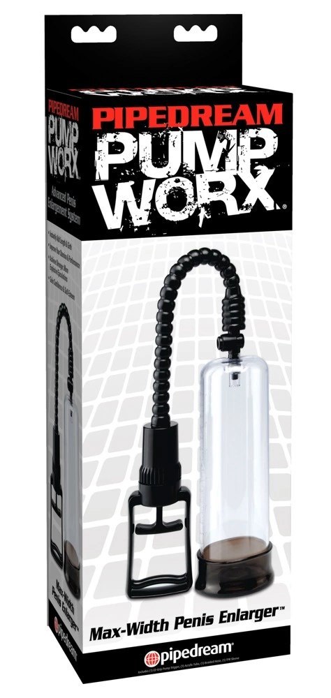 Pipedream Pump Worx Max-Width Przezroczysta pompka treningowa 26 cm Pipedream Pump Worx Max-Width Przezroczysta pompka treningowa 26 cm