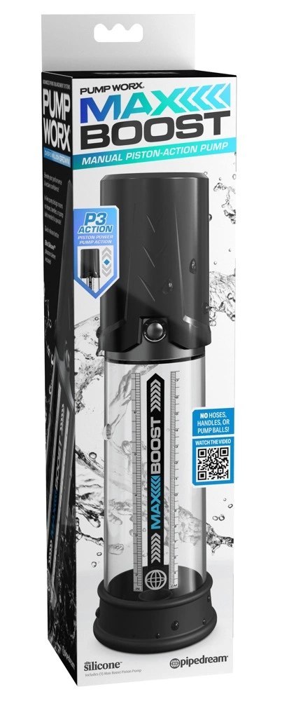 Pump Worx Max Boost Black - przezroczysta pompa prożniowa 28,6 cm Pump Worx Max Boost Black - przezroczysta pompa prożniowa 28,6 cm