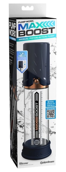 Pump Worx Max Boost Blue - Transparentny system ciśnieniowy do treningu