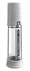 Pump Worx Max Boost White - Przezroczysta pompa treningowa 28,6 cm
