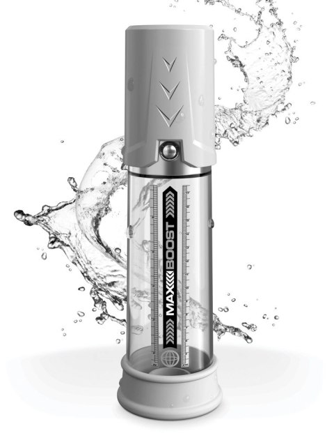 Pump Worx Max Boost White - Przezroczysta pompa treningowa 28,6 cm Pump Worx Max Boost White - Przezroczysta pompa treningowa 28,6 cm