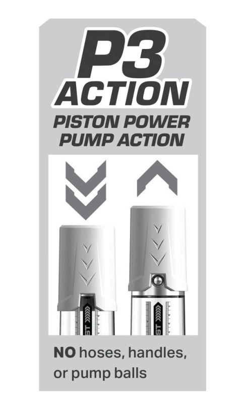 Pump Worx Max Boost White - Przezroczysta pompa treningowa 28,6 cm Pump Worx Max Boost White - Przezroczysta pompa treningowa 28,6 cm