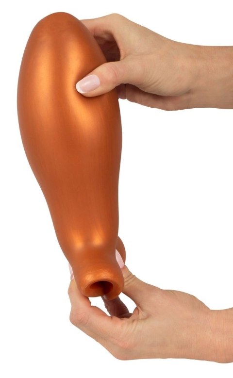 ANOS Wtyczka Stożkowa z Przyssawką XL 16 cm Pomarańczowa Silikon ANOS Wtyczka Stożkowa z Przyssawką XL 16 cm Pomarańczowa Silikon