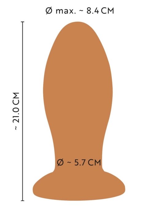 ANOS Wtyczka Stożkowa z Przyssawką XL 16 cm Pomarańczowa Silikon ANOS Wtyczka Stożkowa z Przyssawką XL 16 cm Pomarańczowa Silikon