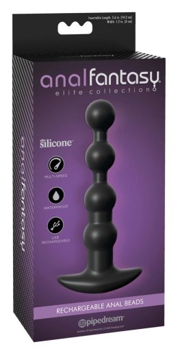 Anal Fantasy Elite Kulki wibracyjne 7 trybow czarne silikon 17 cm