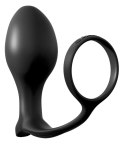 Anal Fantasy Plus korek z pierścieniem silikonowy 10 cm czarny
