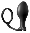 Anal Fantasy Plus korek z pierścieniem silikonowy 10 cm czarny