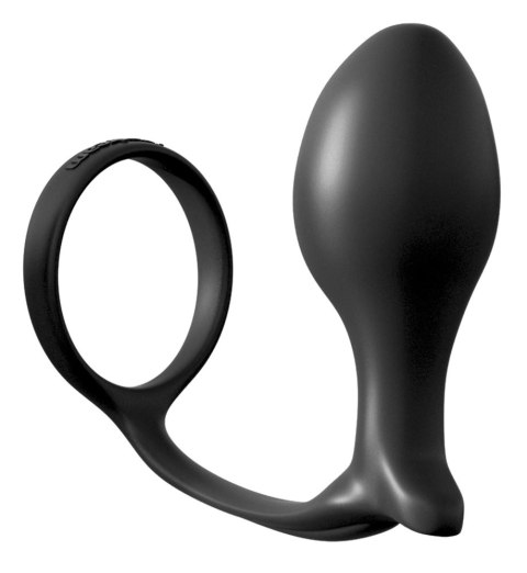 Anal Fantasy Plus korek z pierścieniem silikonowy 10 cm czarny Anal Fantasy Plus korek z pierścieniem silikonowy 10 cm czarny