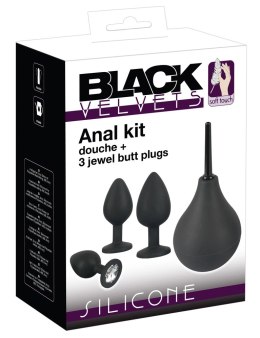 Black Velvets Zestaw 4w1 z prysznicem i 3 aplikatorami, czarny