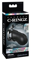 Fantasy C-Ringz silikonowa klatka z zamkiem i pierścieniem 9,5 cm