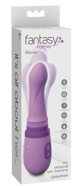 Fantasy For Her Her Ultimate Pleasure - Wibrator z funkcją ogrzewania, wibracji i rotacji, 21,3 cm, fioletowy