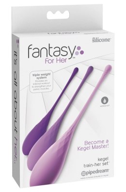 Fantasy For Her Zestaw 3 Kulki treningowe do ćwiczeń Kegla silikonowe