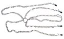 Fetish Collection Uprząż Łańcuszkowa Metalowa z Zaciskami, Srebrna