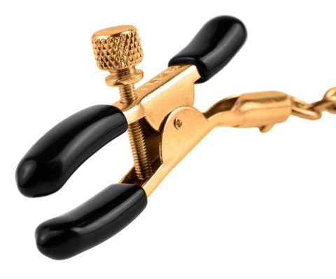 Fetish Fantasy Gold Regulowane zaciski z łańcuchem złotym 42 cm Fetish Fantasy Gold Regulowane zaciski z łańcuchem złotym 42 cm