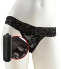 Fetish Fantasy Series Hanky Spank Me - Koronkowe stringi z systemem wibracji, czarne