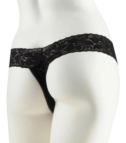 Fetish Fantasy Series Hanky Spank Me - Koronkowe stringi z systemem wibracji, czarne Fetish Fantasy Series Hanky Spank Me - Koronkowe stringi z systemem wibracji, czarne